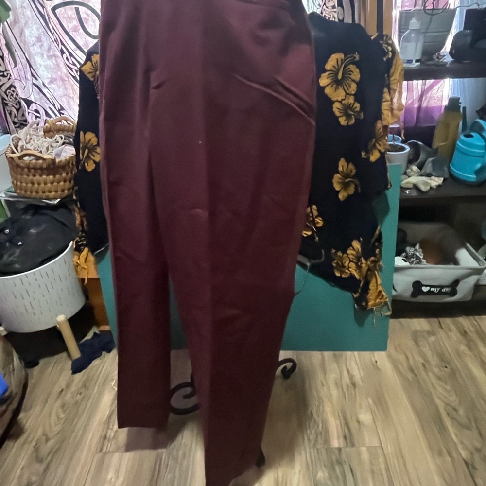 Christopher & Banks Burgundy Ankle Pants